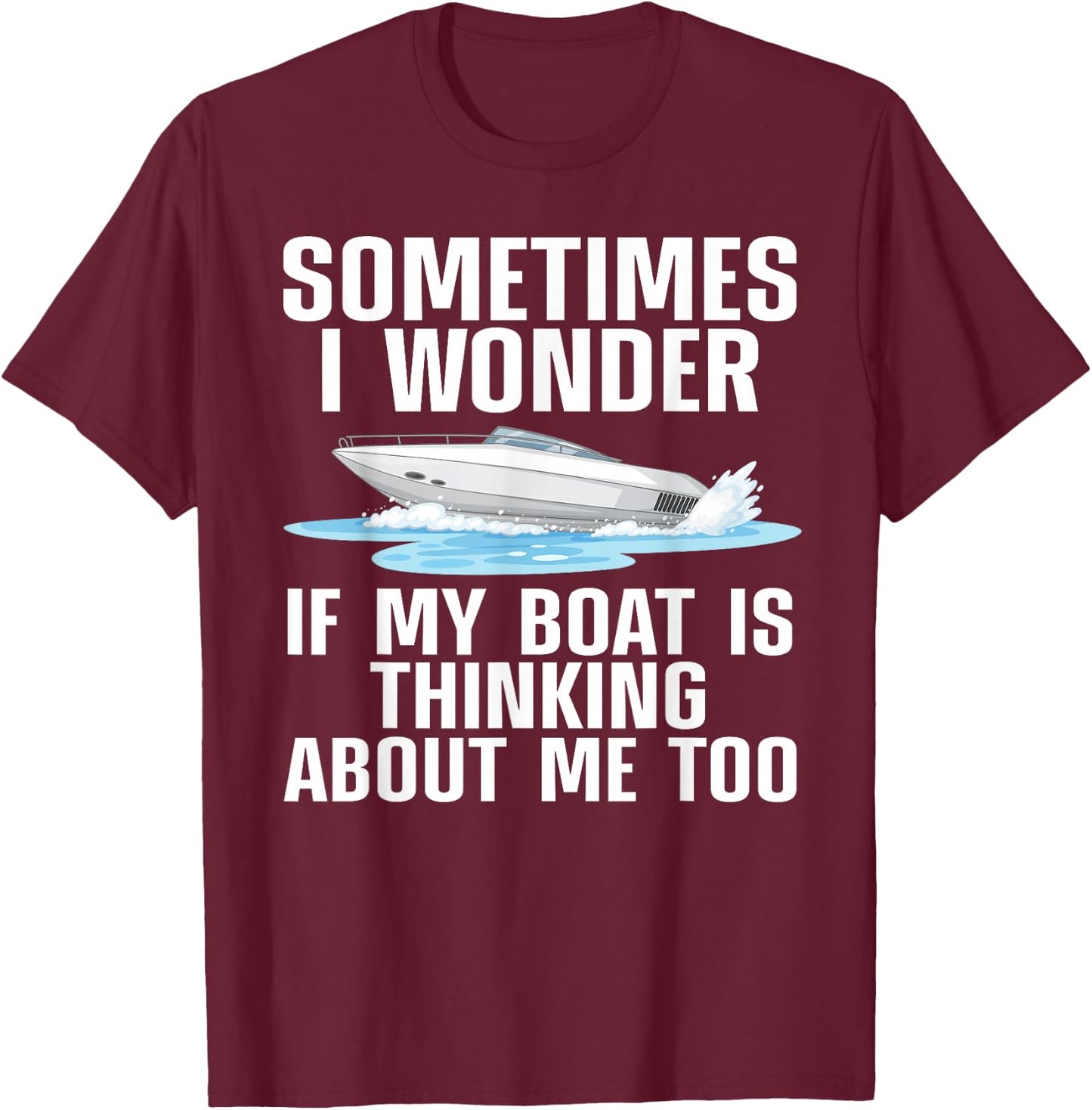 Cute Boating Art Women Boat Captain Sailboat Owners T-Shirt - T-Shirt | Maroon