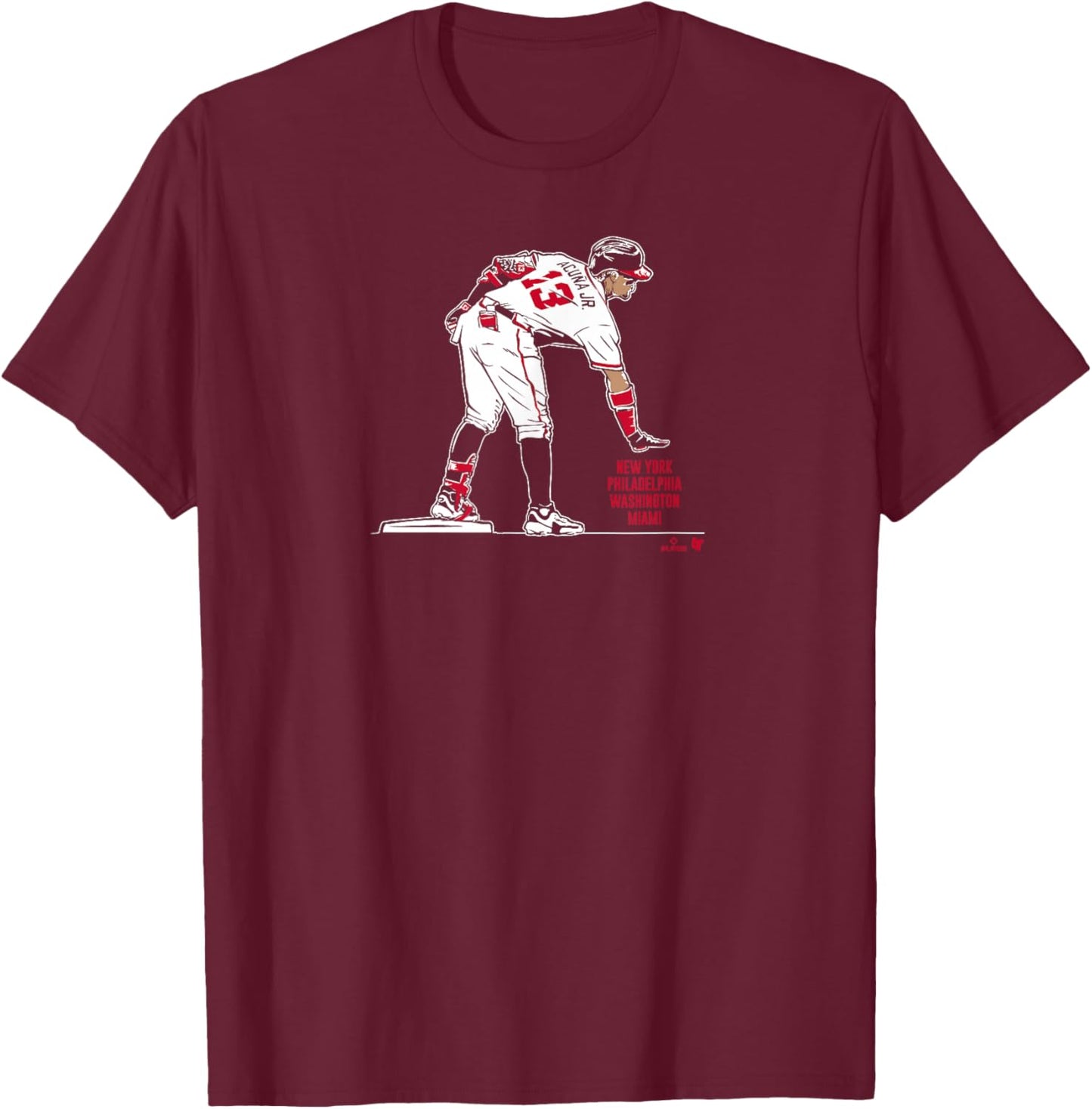 Ronald Acuña Jr. - Too Small - Atlanta Baseball T-Shirt - T-Shirt | Maroon