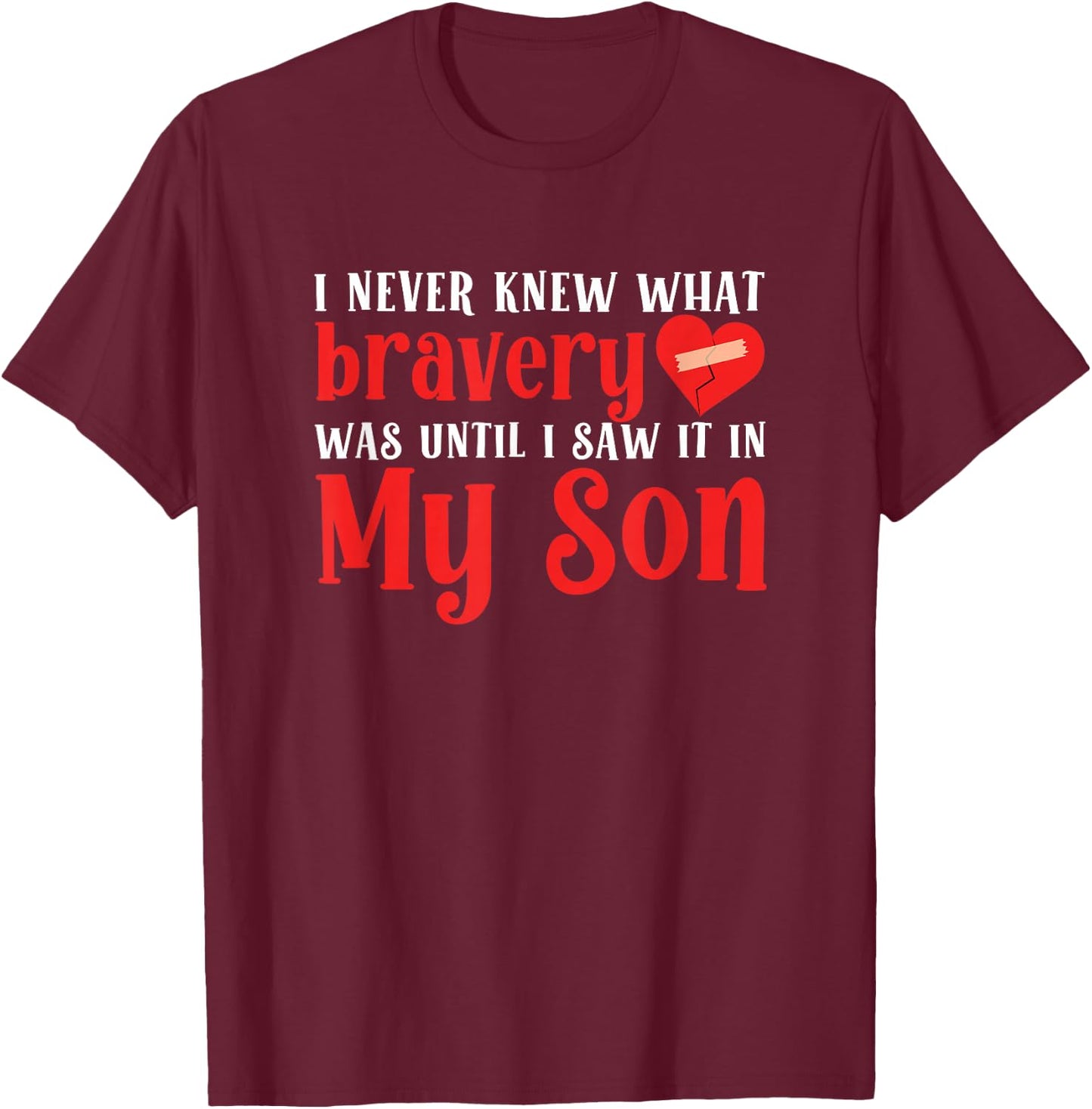 My Son CHD Warrior Mother Congenital Heart Disease CHD Mom T-Shirt - T-Shirt | Maroon