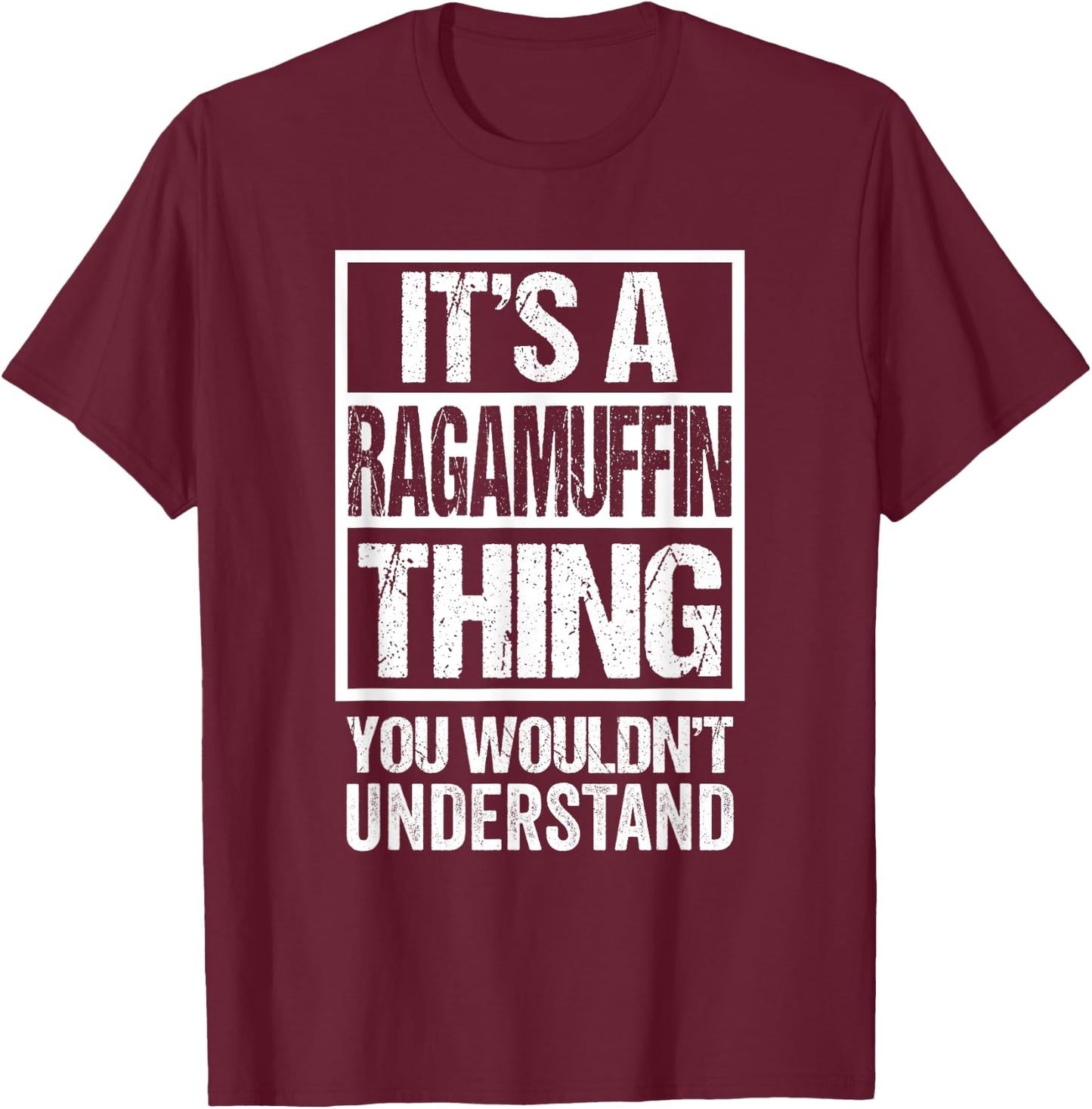Funny Ragamuffin Breed Breeder Quote Ragamuffin Cat Lover Men Women Girls Kids T-Shirt - T-Shirt | Maroon