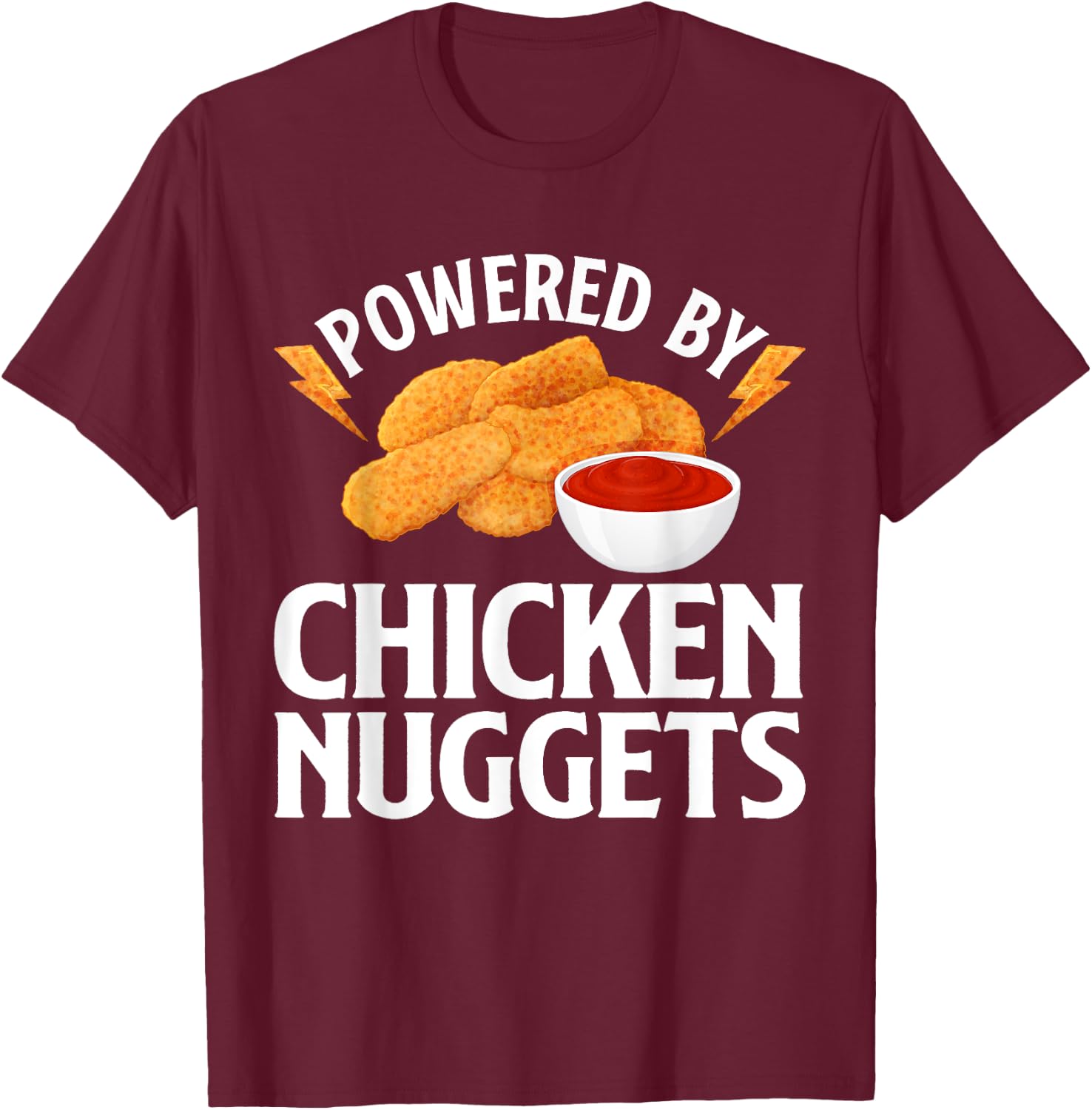 Funny Chicken Nugget Design Women Kids Nuggets Lover T-Shirt - T-Shirt | Maroon
