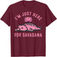 I'm Just Here For Savasana Funny Cat Savasana Yoga Pose Women T-Shirt - T-Shirt | Maroon