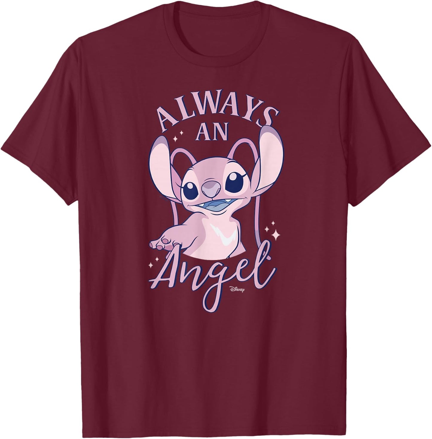 Lilo & Stitch - Always an Angel T-Shirt - T-Shirt | Maroon