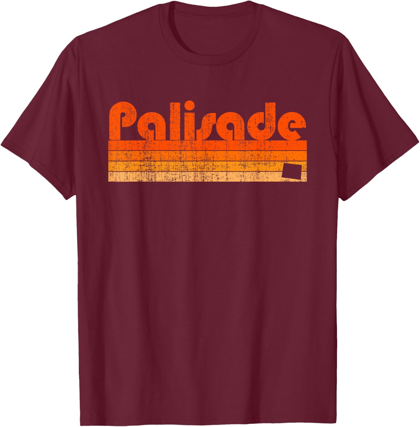 Palisade, Colorado Retro 80s Style T-Shirt - T-Shirt | Maroon