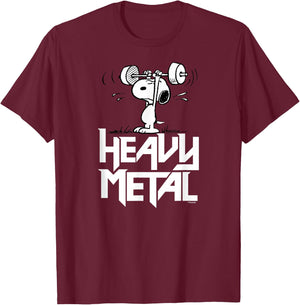 Peanuts - Heavy Metal Snoopy T-Shirt - T-Shirt | Maroon
