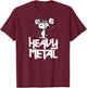 Peanuts - Heavy Metal Snoopy T-Shirt - T-Shirt | Maroon