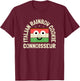 Italian Rainbow Cookie Connoisseur - Italian Rainbow Cookie T-Shirt - T-Shirt | Maroon