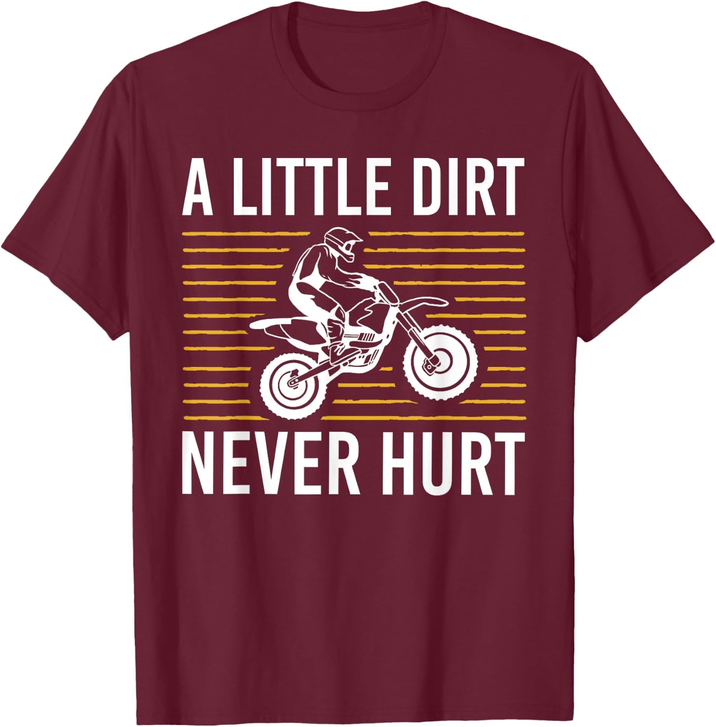 Cool Dirt Bike Art Men Women Dirtbike Motorcycle Bike Racing T-Shirt - T-Shirt | Maroon