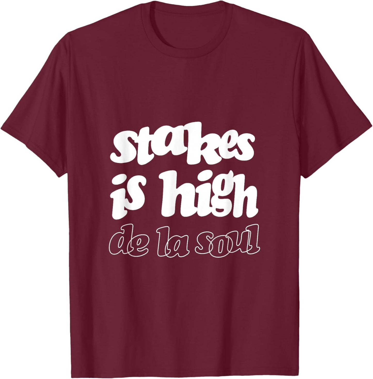 De La Soul "Stakes is High" T-Shirt - T-Shirt | Maroon