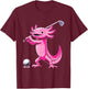 Axolotl Playing Golf Funny Golfing Lover Golfer T-Shirt - T-Shirt | Maroon