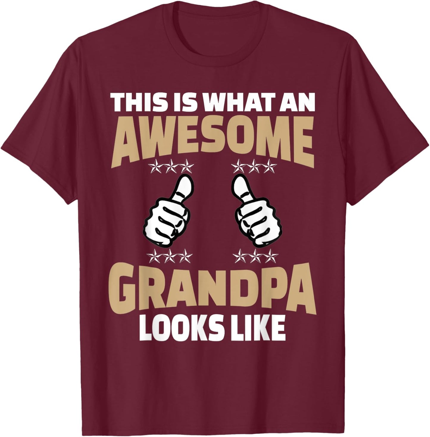 Funny grandpa shirts for the first time grandparents T-Shirt - T-Shirt | Maroon