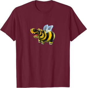 The Bumble Bee Hippo T-Shirt - T-Shirt | Maroon