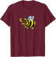 The Bumble Bee Hippo T-Shirt - T-Shirt | Maroon