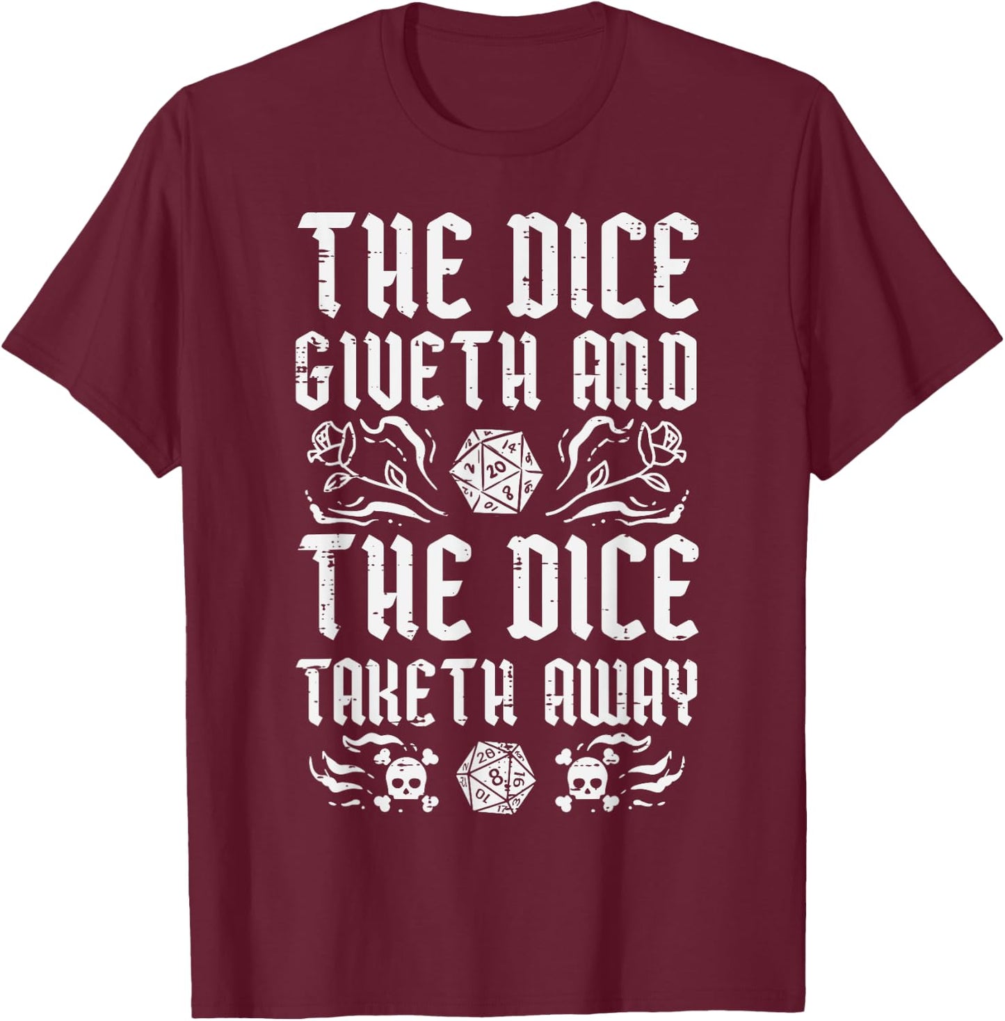 Rpg Giveth Taketh Funny Gamer Men Boys Kids T-Shirt - T-Shirt | Maroon
