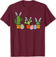 Easter Cactus Bunny Succulent Plant Mexican Men Women Kids T-Shirt - T-Shirt | Maroon
