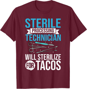 Sterile Processing Technician Instruments Tech Certification T-Shirt - T-Shirt | Maroon