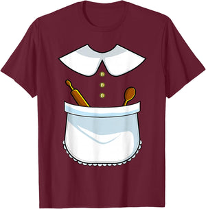 Pilgrim Costume Lady Thanksgiving Turkey Day Women Girls T-Shirt - T-Shirt | Maroon