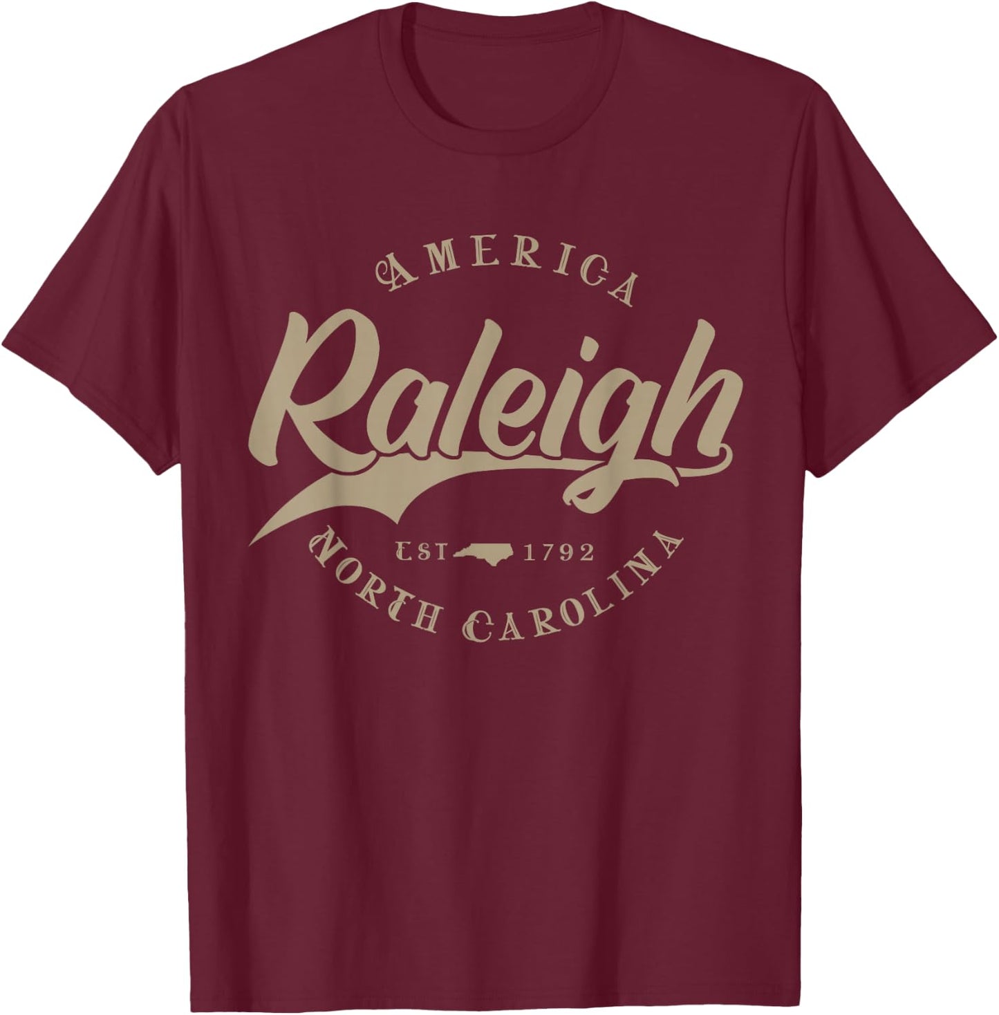 Raleigh NC | North Carolina T-Shirt - T-Shirt | Maroon