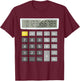 Maths Day Costume Idea for Kids & Calculator Costume T-Shirt - T-Shirt | Maroon