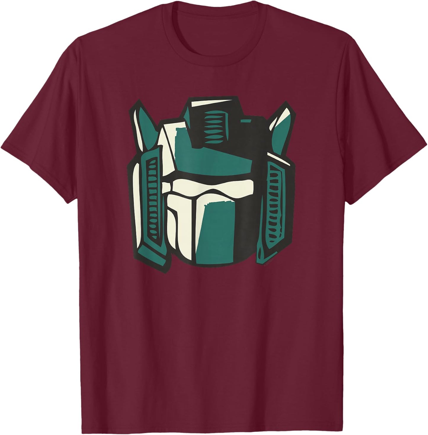 Transformers Grimlock Big Head Japanese Style Logo T-Shirt - T-Shirt | Maroon