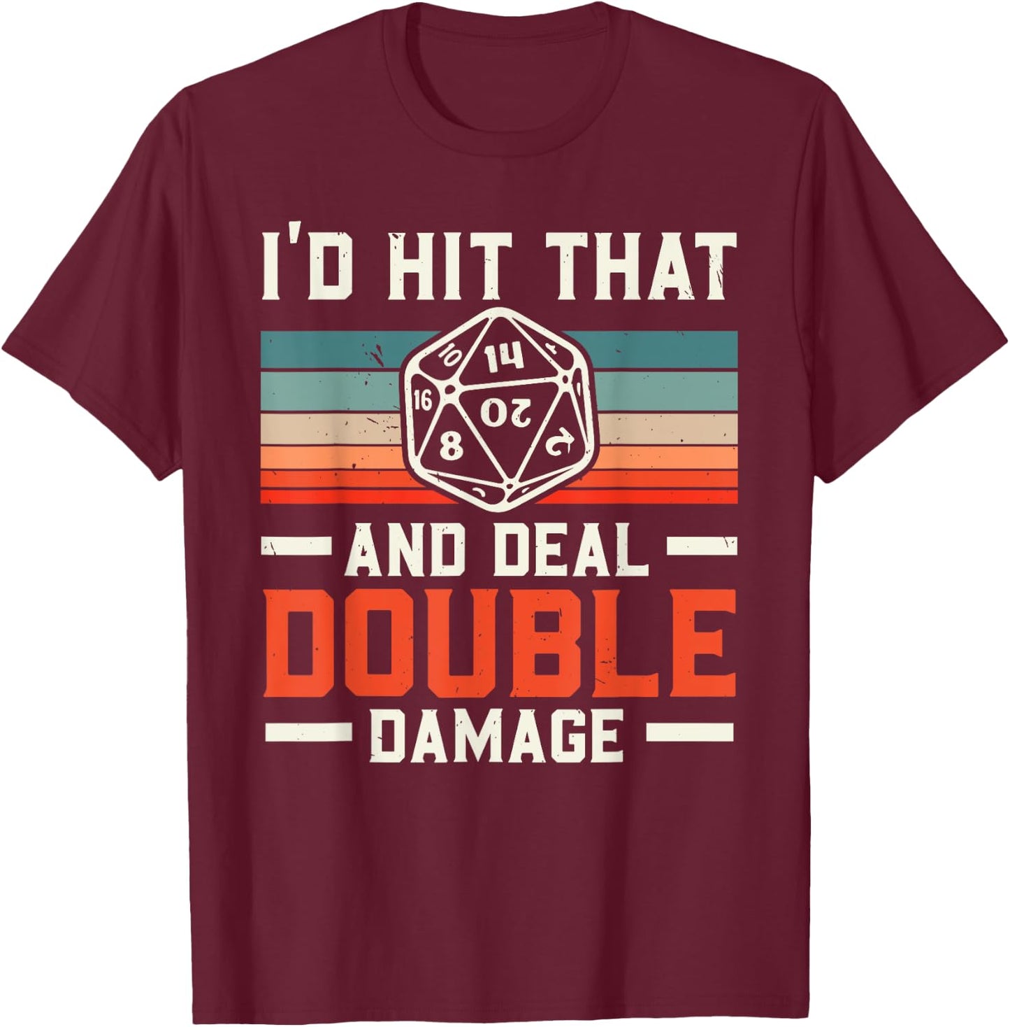 RPG Gaming Role Playing D20 Tabletop Games Funny RPG Gamer T-Shirt - T-Shirt | Maroon