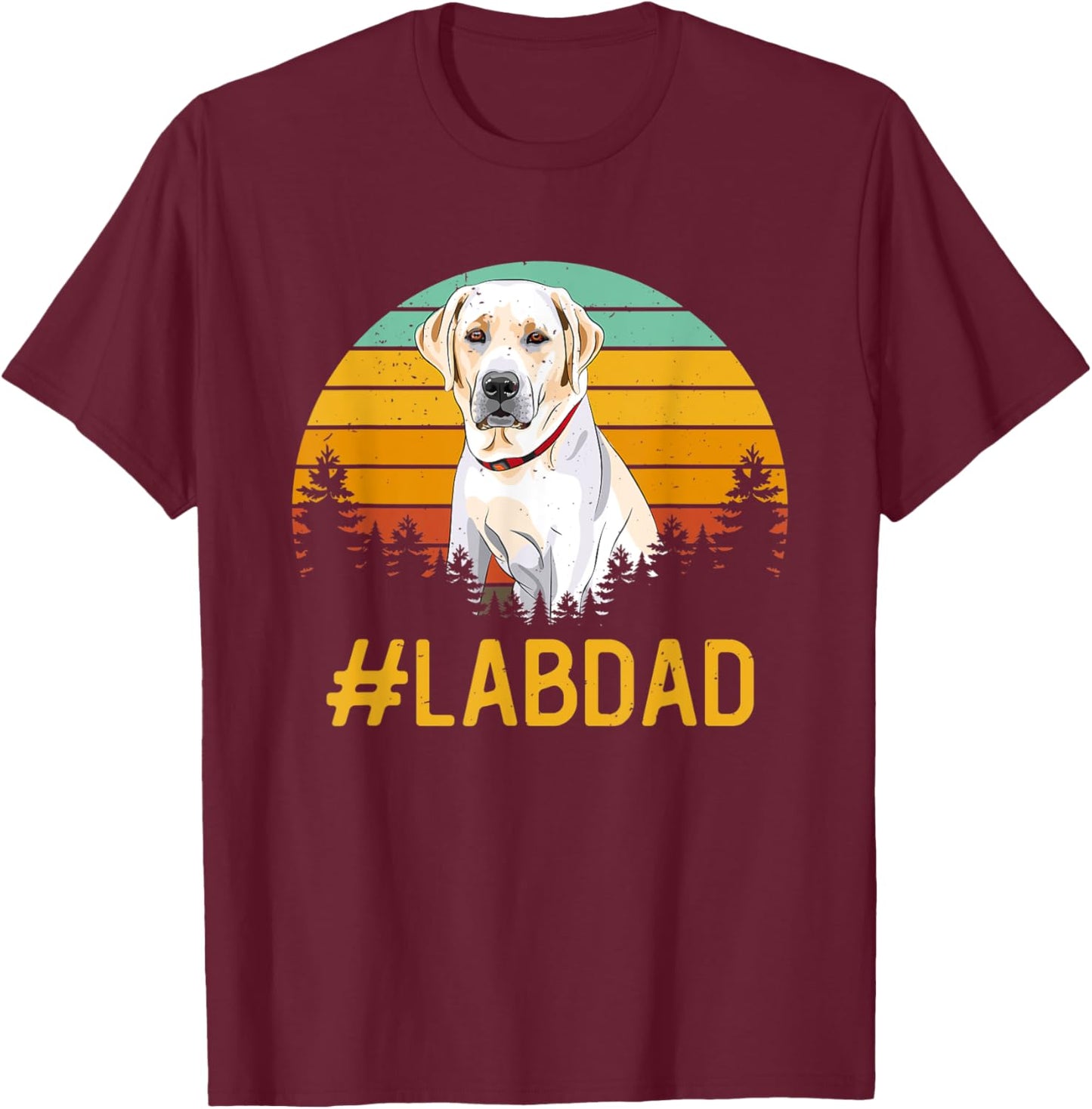 Labdad Dog Lover Fathers Day Labrador Puppy Breeder Dog Dad Women T-Shirt - T-Shirt | Maroon