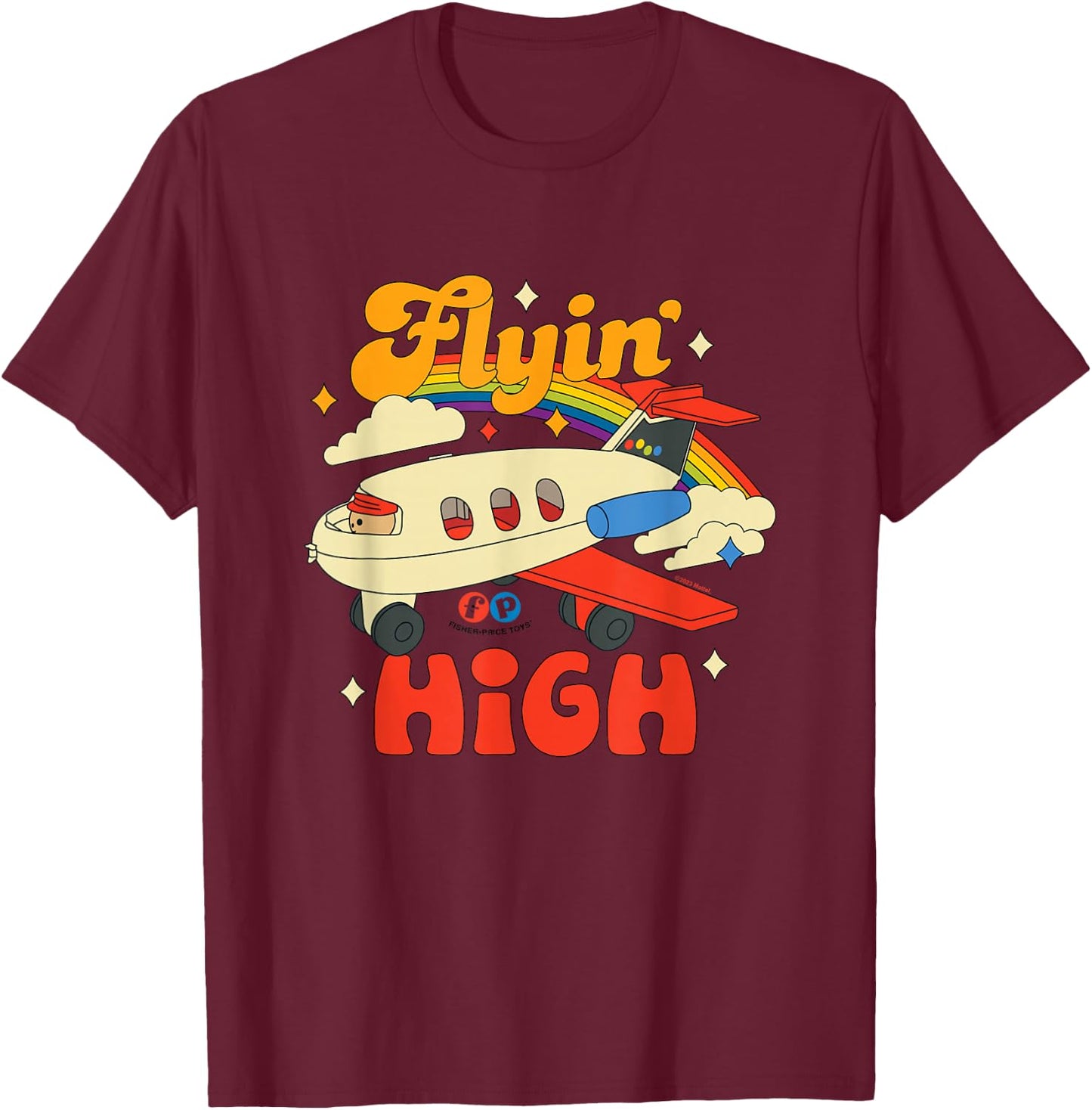 Fisher Price Flyin High Plane T-Shirt - T-Shirt | Maroon