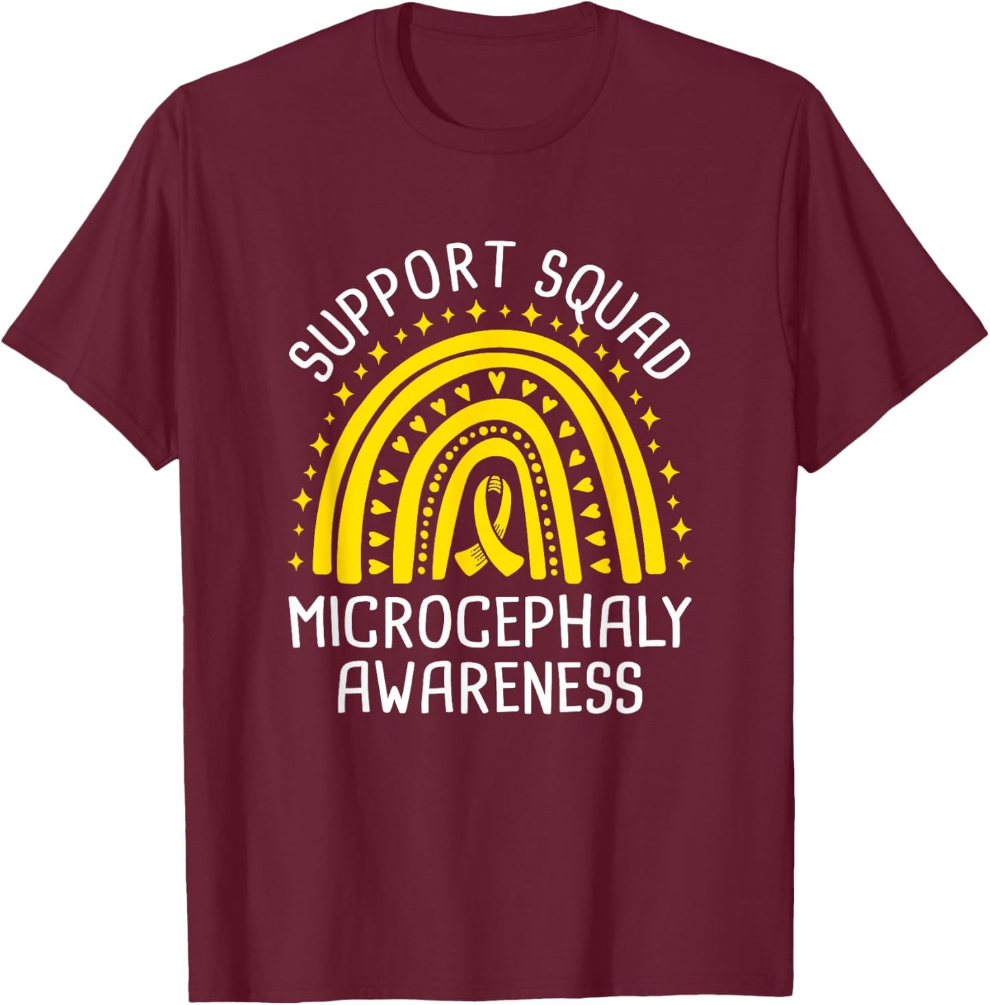 Support Squad Microcephaly Awareness T-Shirt - T-Shirt | Maroon