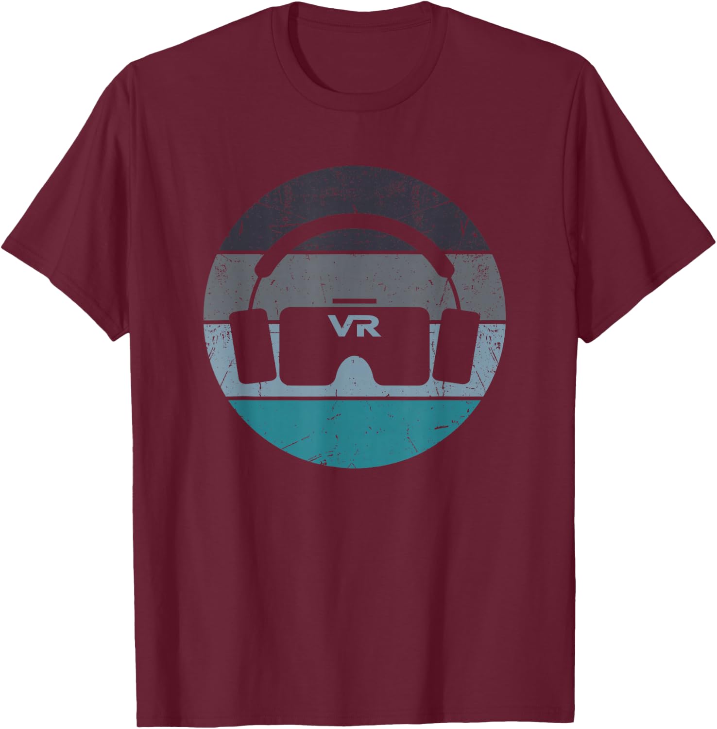 Funny VR Gamer Vintage Retro Video Games for Boys Men Gaming T-Shirt - T-Shirt | Maroon