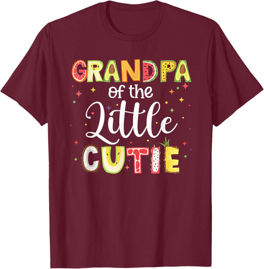 Grandpa Little Cutie Funny Matching Family Summer Fruit Papa Women T-Shirt - T-Shirt | Maroon