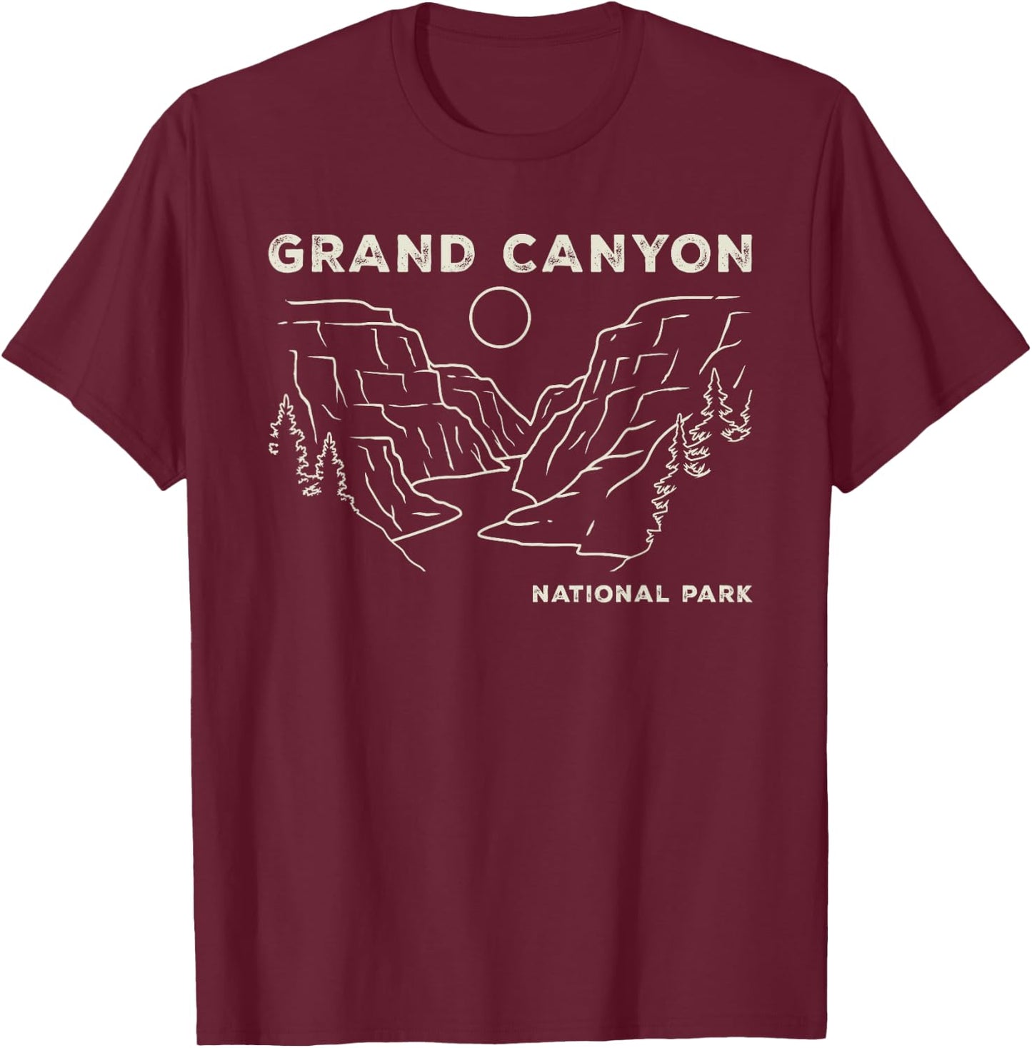 Grand Canyon T Shirt Grand Canyon Souvenirs National Park T-Shirt - T-Shirt | Maroon