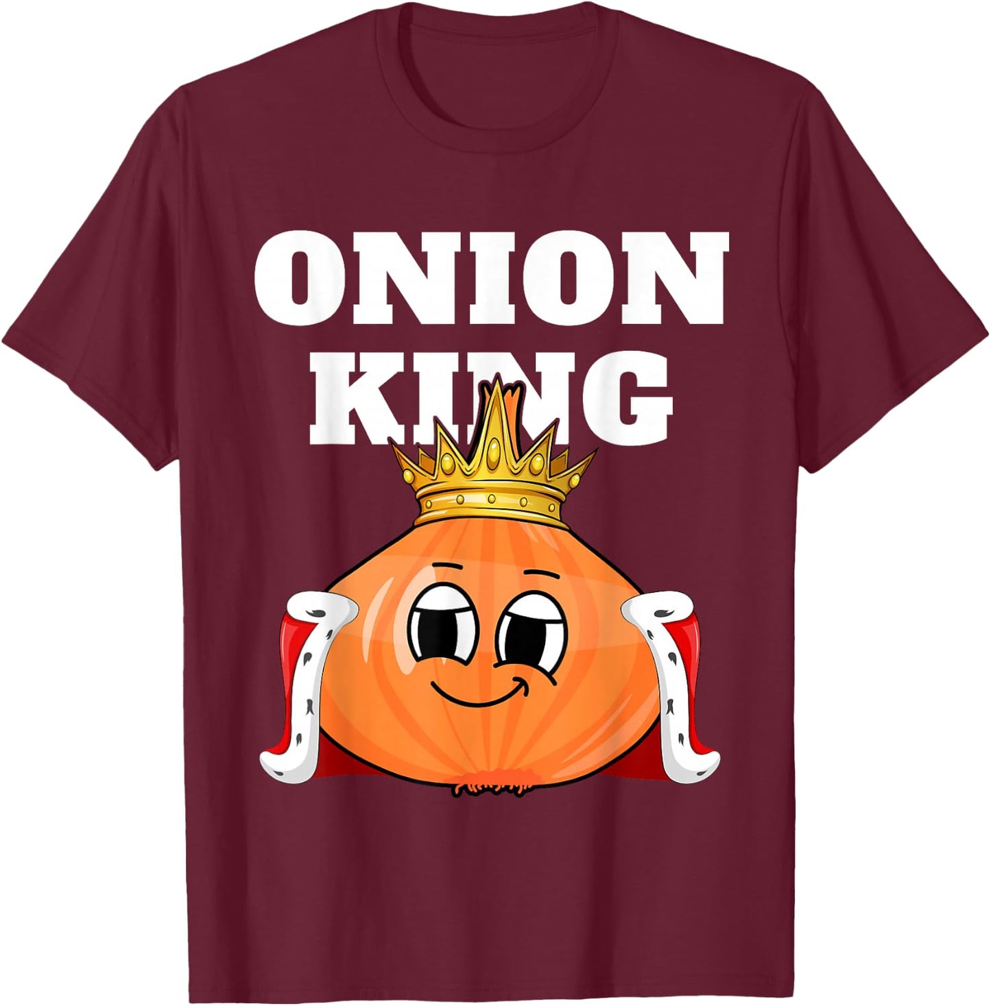 Onion King | Onion | Boys Onion T-Shirt - T-Shirt | Maroon