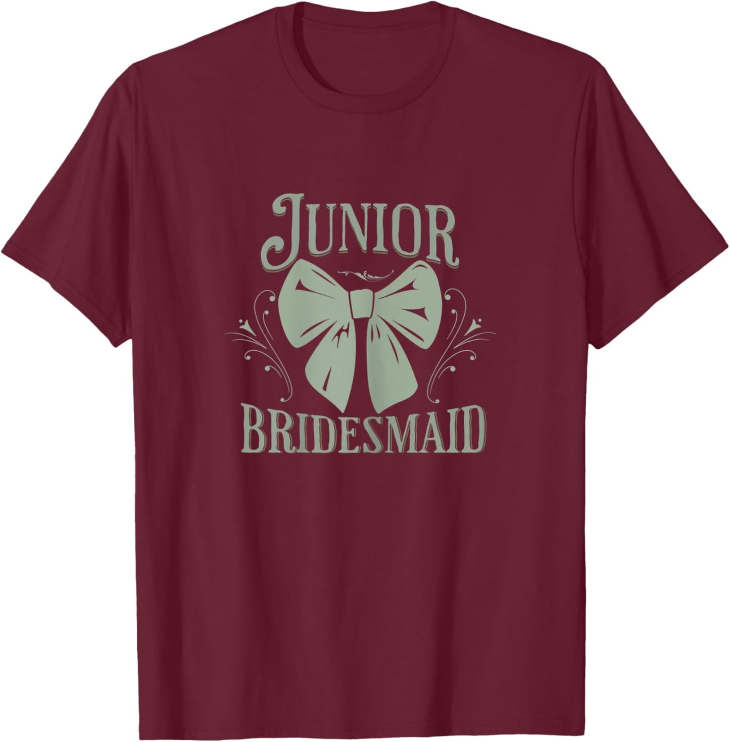 Vintage Junior Bridesmaid Wedding Bridal Party Jr Bridesmaid T-Shirt - T-Shirt | Maroon