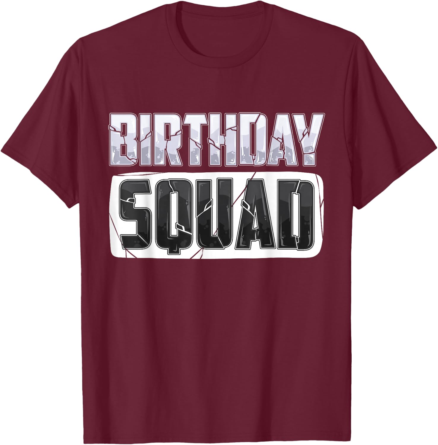 Party Birthday shirt for Boys Men Birthday Squad T-Shirt - T-Shirt | Maroon