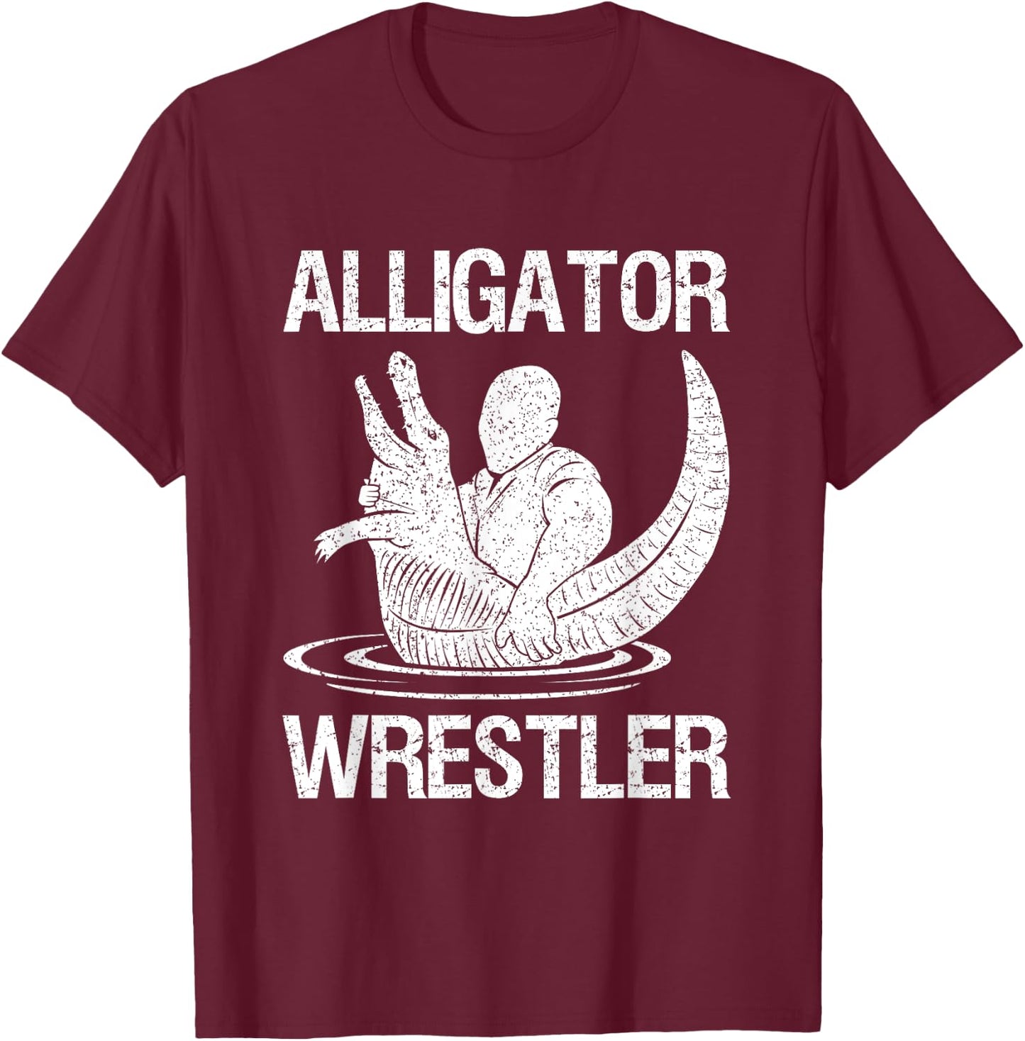 Gator Wrestling Gator Grappling Native Alligator Wrestler T-Shirt - T-Shirt | Maroon
