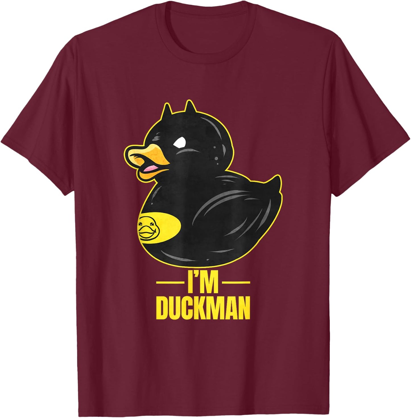 I'm Duckman - Funny Rubber Duck Superhero T-Shirt - T-Shirt | Maroon