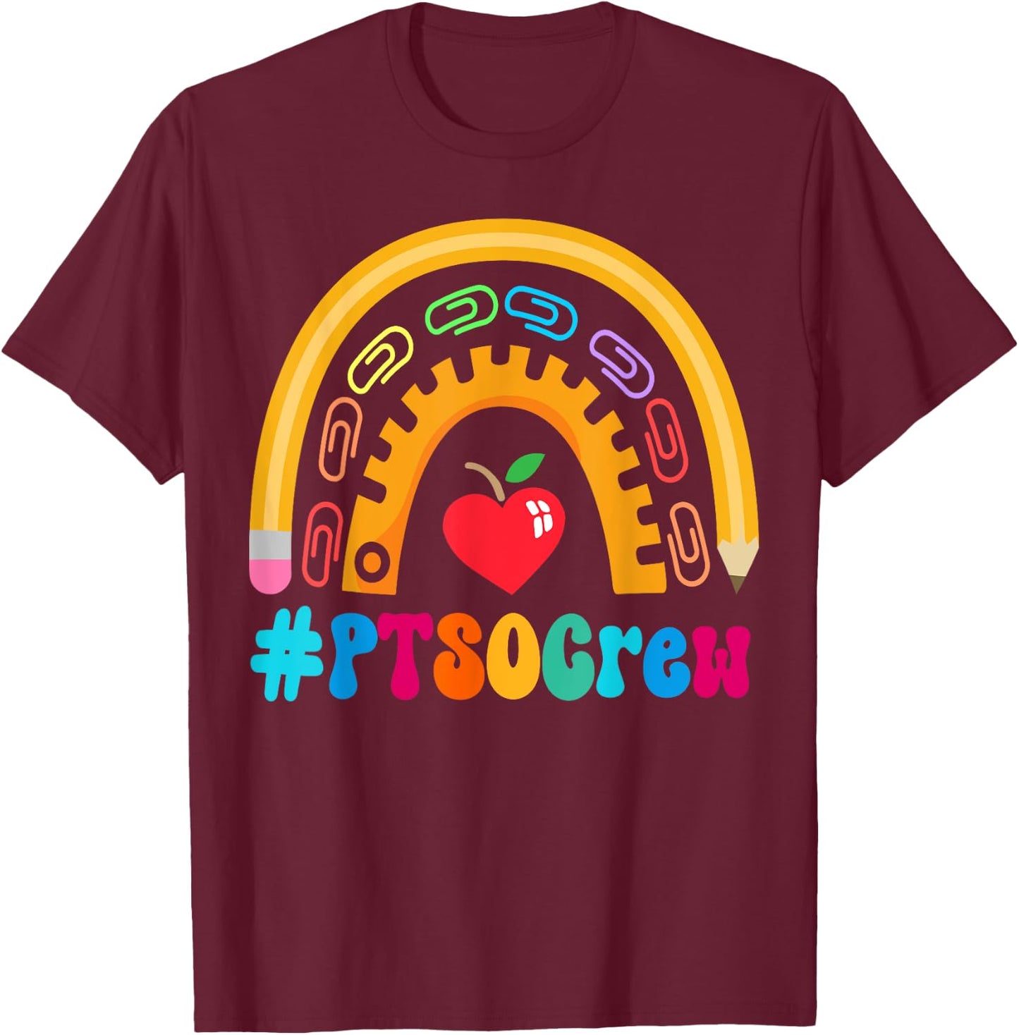 PTSO Crew Appreciation Week Back to School T-Shirt - T-Shirt | Maroon