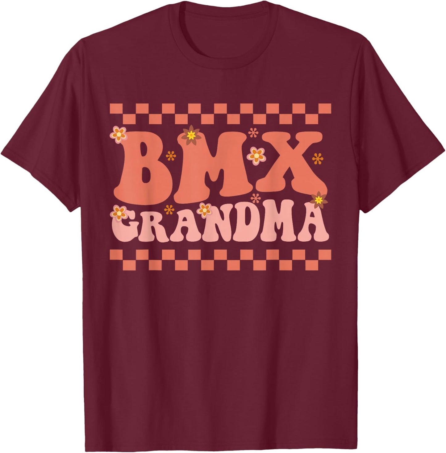 BMX Grandma Bike Bicycle Stunt Racing Cyclist Nana Gift T-Shirt - T-Shirt | Maroon
