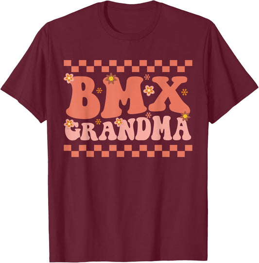 BMX Grandma Bike Bicycle Stunt Racing Cyclist Nana Gift T-Shirt - T-Shirt | Maroon