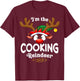 Christmas PJS Cooking XMas Reindeer Matching T-Shirt - T-Shirt | Maroon