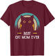 Mother's Day Cat Mommy Black Cat, Retro Best Cat Mom Ever T-Shirt - T-Shirt | Maroon