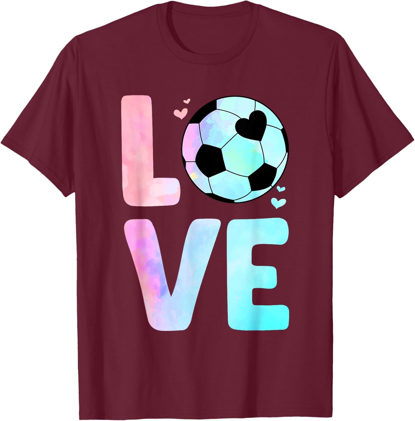 Cool Soccer Art Girls Toddler Themed Soccer Player T-Shirt - T-Shirt | Maroon