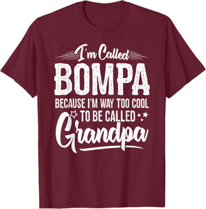 Bompa Shirt from Grandchildren Funny Grandfather Bompa T-Shirt - T-Shirt | Maroon