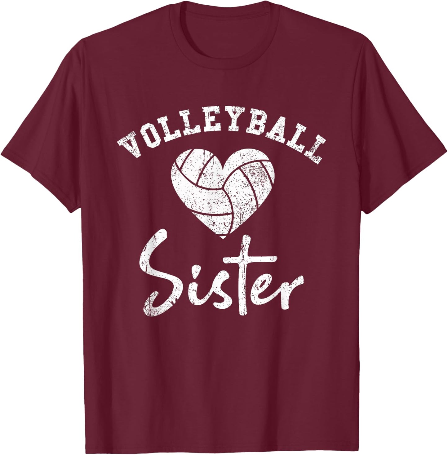 Volleyball Sister T-Shirt - T-Shirt | Maroon