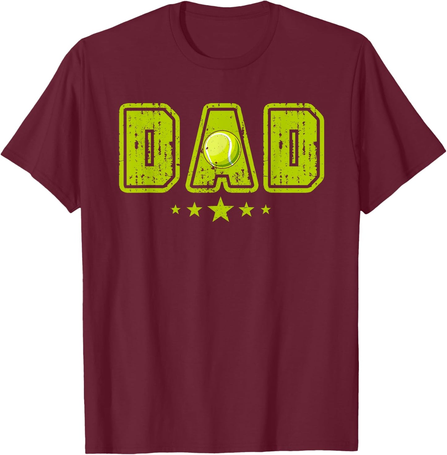 Vintage DAD Tennis Costume Dad Lover Player Father's Day T-Shirt - T-Shirt | Maroon