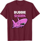 Bubbie Shark Funny Family T-Shirt - T-Shirt | Maroon
