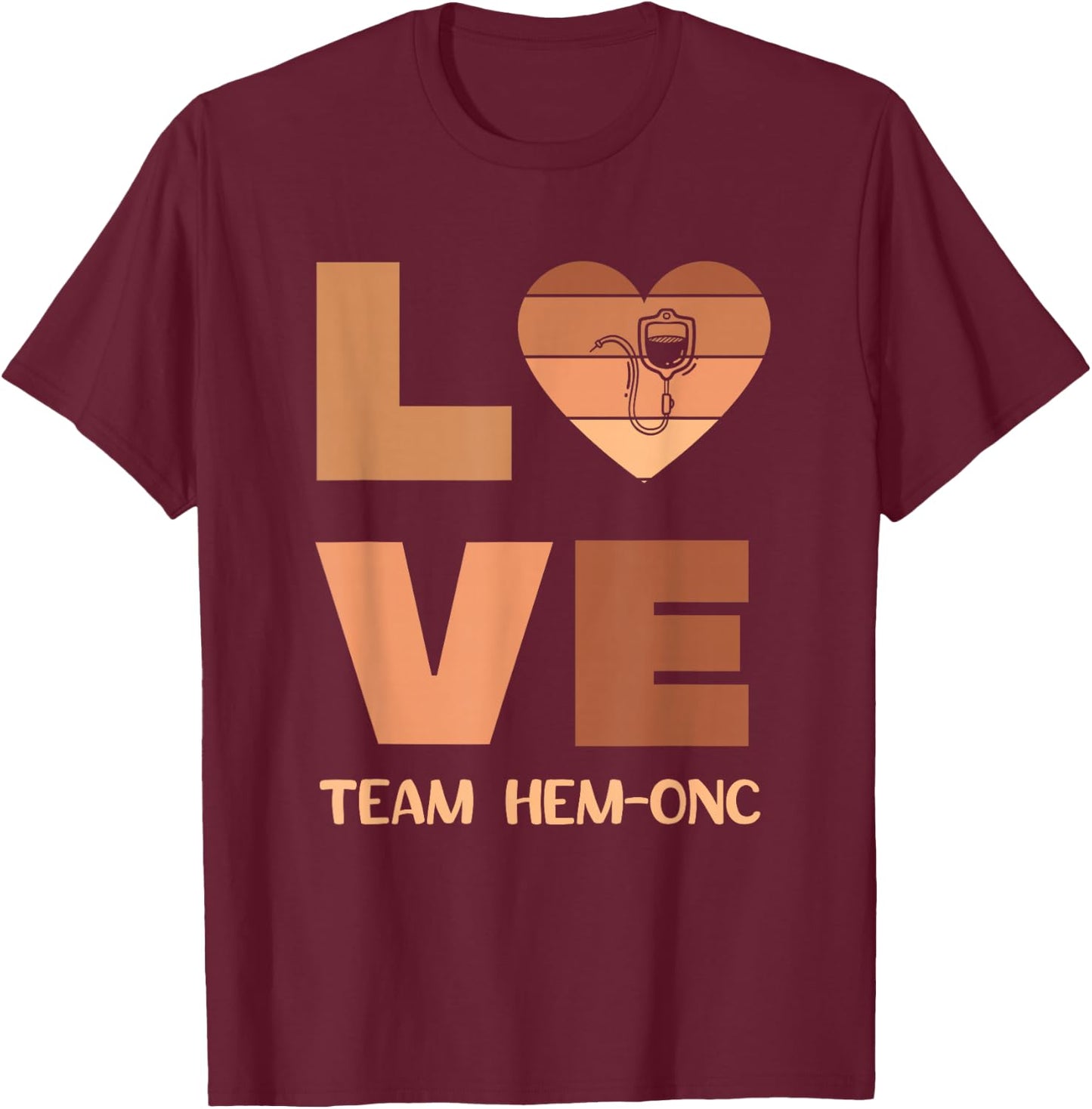 Hematology Oncology Team Black History Nurse Cancer Tech CNA T-Shirt - T-Shirt | Maroon
