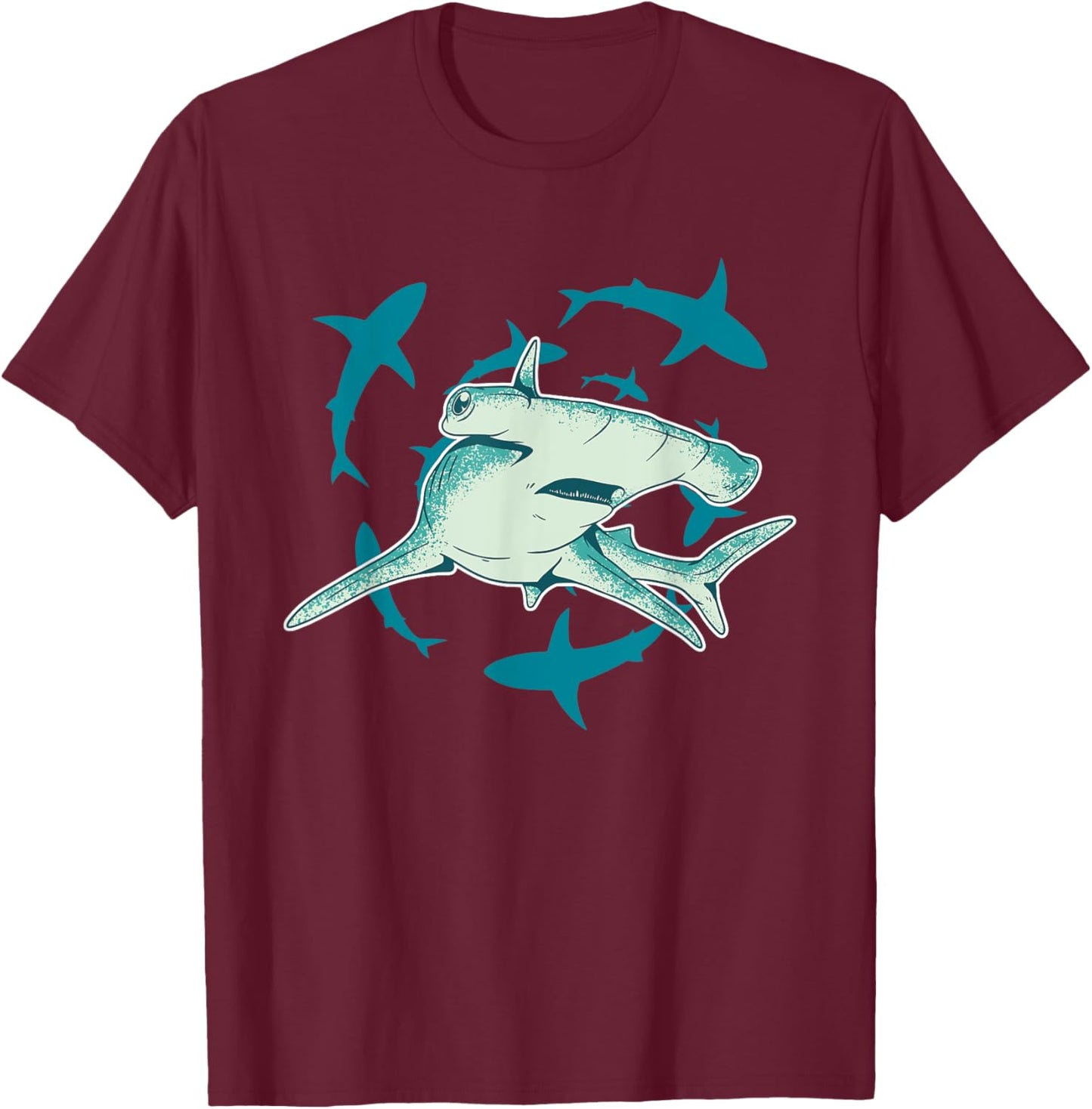 Hammerhead Shark T-Shirt - T-Shirt | Maroon