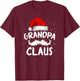 family winter santa clothing Christmas family grandpa claus T-Shirt - T-Shirt | Maroon