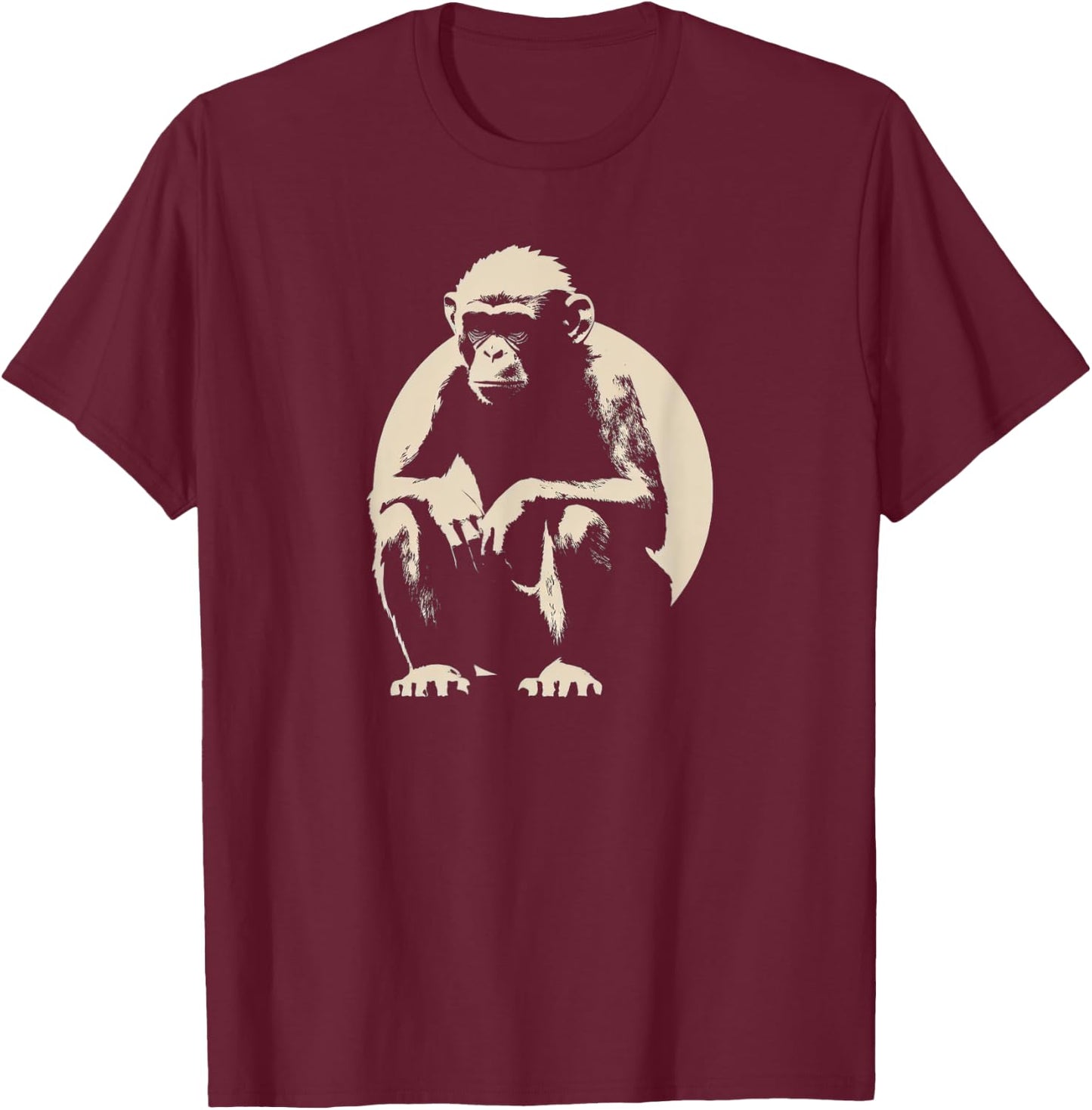 Funny Monkey with sunglasses cool Graffiti Urban art street T-Shirt - T-Shirt | Maroon